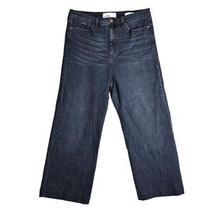 Sam Edelman Codie High Rise Trouser Jeans Women Size 32x26 Indigo Dark Blue